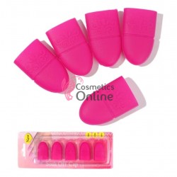Recipiente / capsule Roz pentru indepartat unghiile false, set 10 bucati CPS02